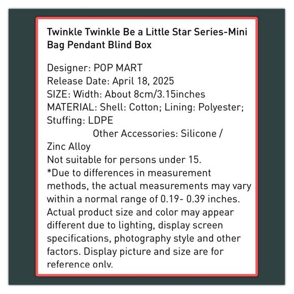 Twinkle Twinkle Be a Little Star Series Mini Bag Pendant Little King - Picture 15 of 16